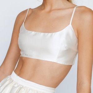 Ivory micro crop top